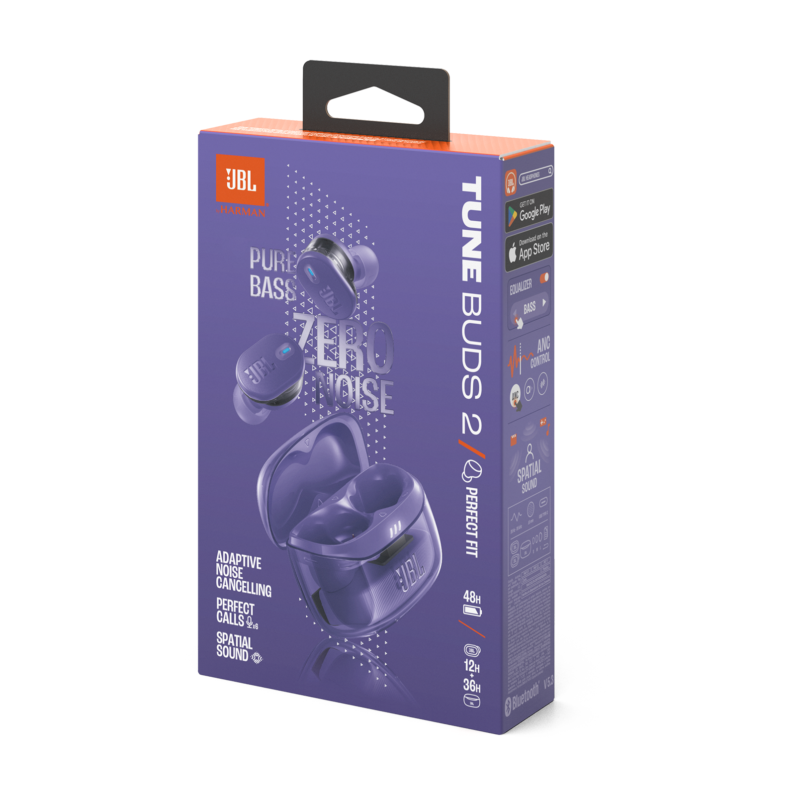 JBL Tune Buds 2 Ghost Edition - Purple